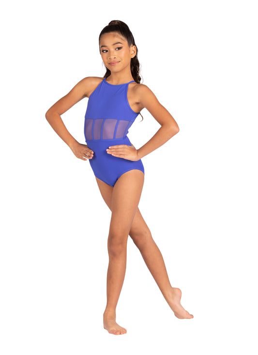 Kids Brigitte Halter Corseted Waist Leotard