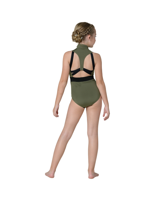 Kids Madison Scuba Leotard With Zigzag Texture