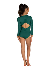 Kids Rhode Long Sleeve Shirring Leotard