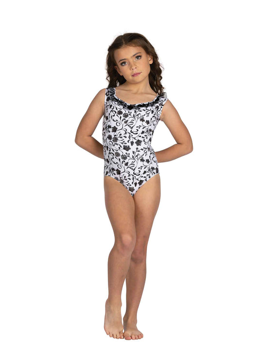 Kids Emory Floral Print Tank Leotard