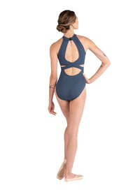 Kids Fallon Ribbed Halter Leotard