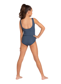 Kids Jessie Ribbed Square Neck Leotard
