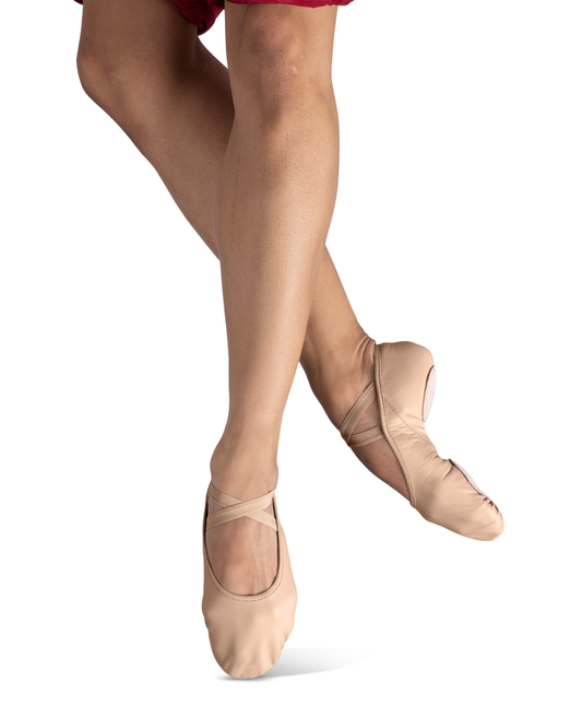 Kids Arabesha Leather Stretch Split Sole Ballet Shoe