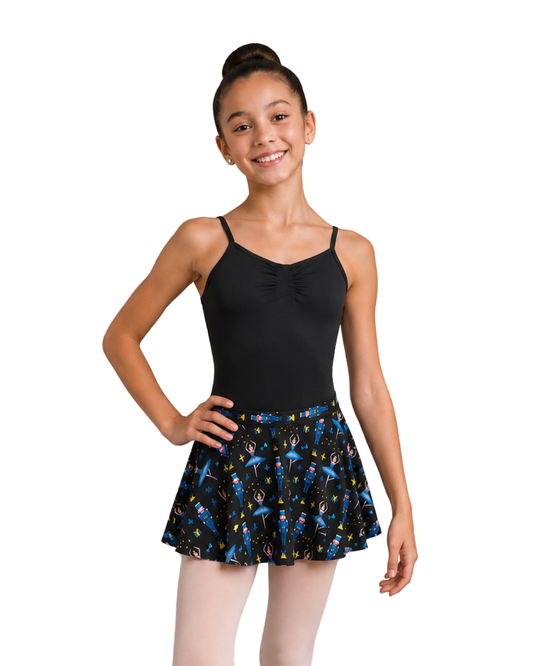 Kids Nutcracker Print Pull-On Skirt