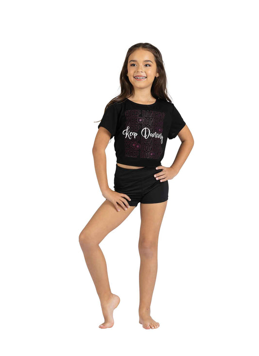 Kids "Keep Dancing" Tie Back T-Shirt