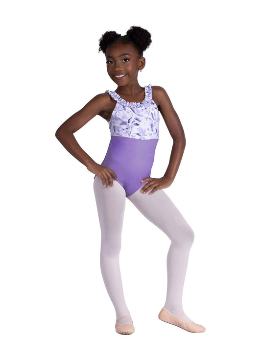Kids Dahlia Ruffle Print Leotard