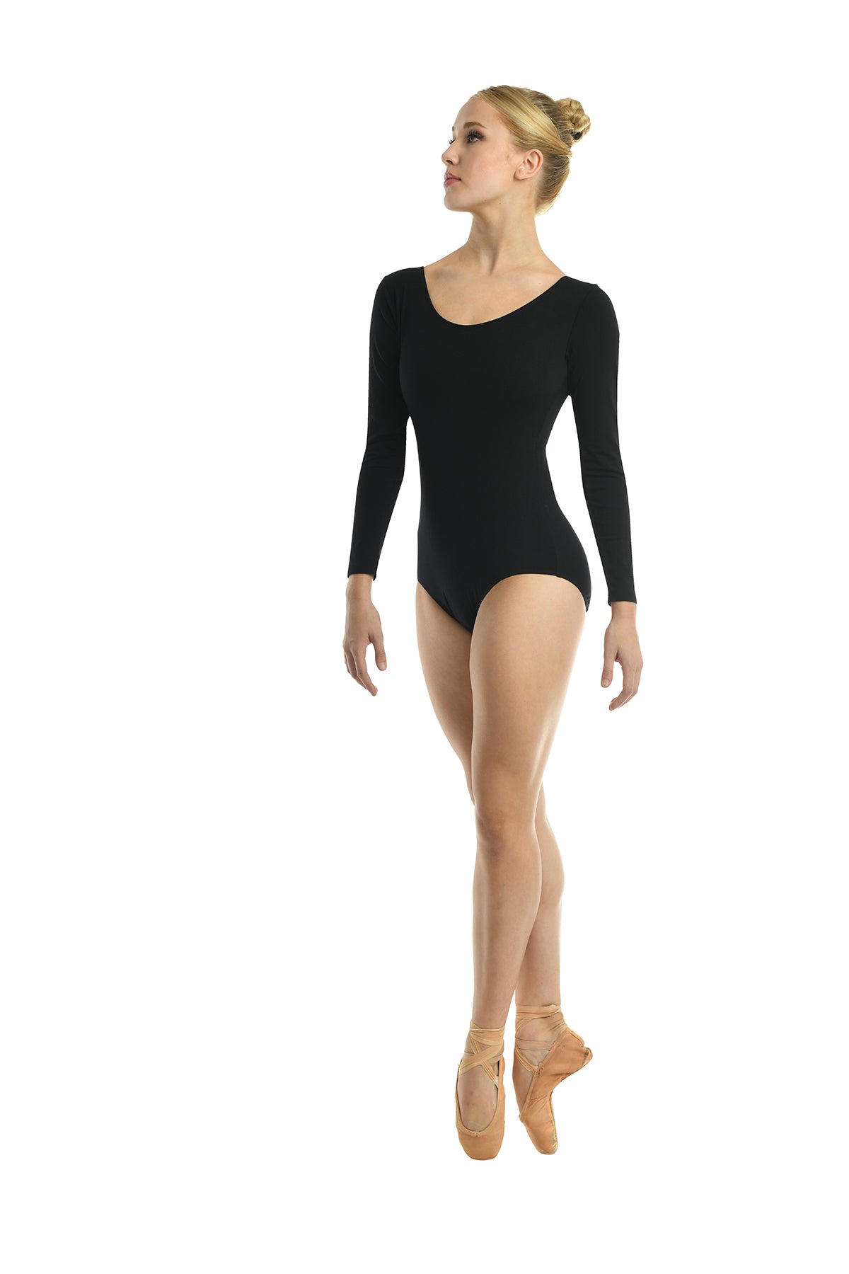 Danshuz Womens Black Long Sleeve Classic Cotton Blend Leotard M Danshuz Womens Black Long Sleeve Classic Cotton Blend Leotard M