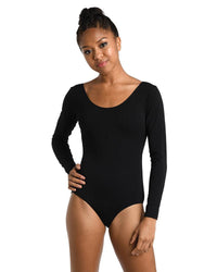 Leotard Long Sleeve | Black Ballet Leotard | Danznmotion