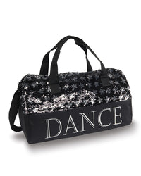 Black dance sequin duffel