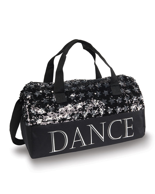 Black dance sequin duffel