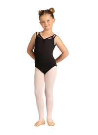 Kids Moira Bow Mesh Cami Leotard