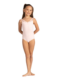 Kids Moira Bow Mesh Cami Leotard