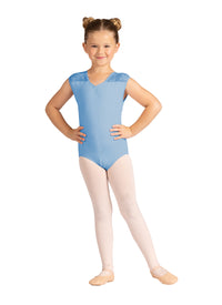 Kids Gillian V-Neck Bow Print Leotard