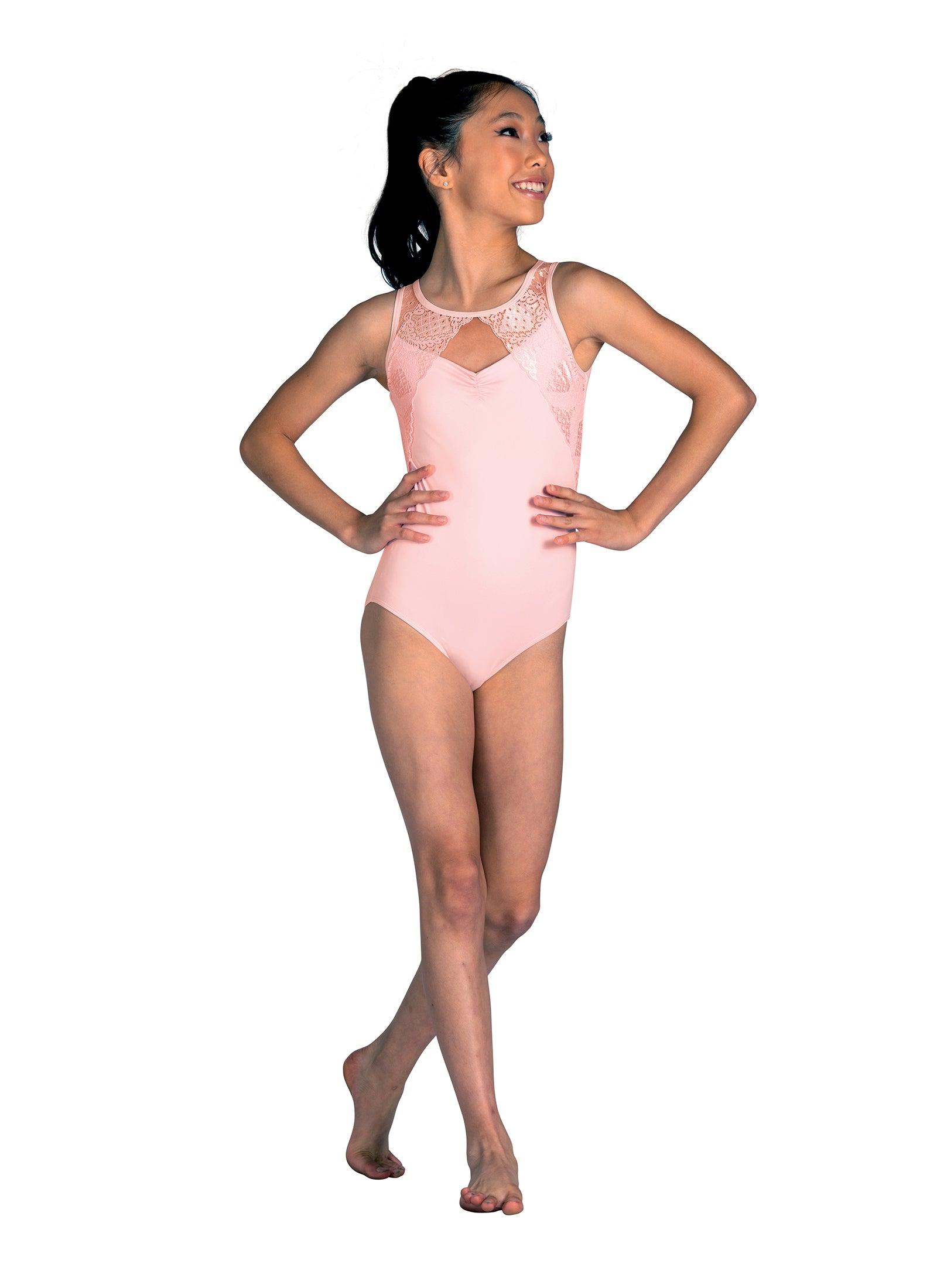 Kids Paulette Scallop Lace Tank Leotard – Danznmotion