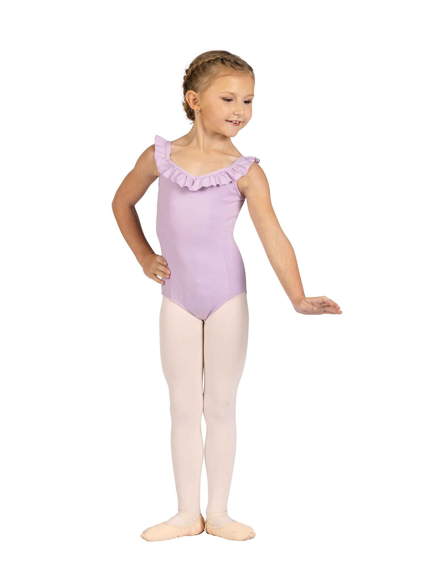 Kids Babe Ruffle Neck Leotard