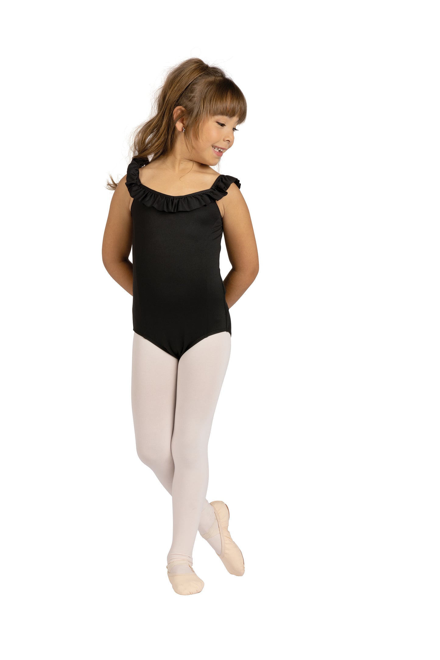 Kids Babe Ruffle Neck Leotard