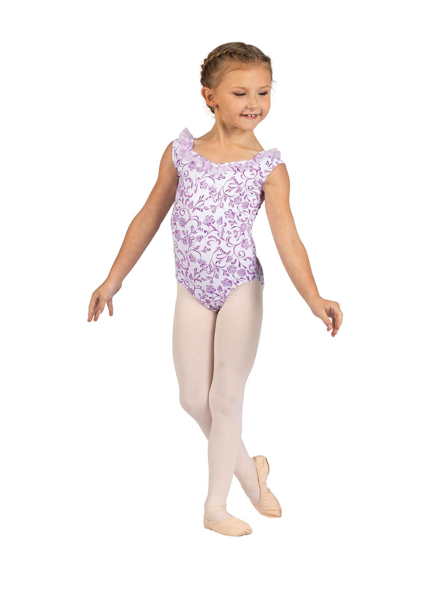 Kids Emory Floral Print Tank Leotard