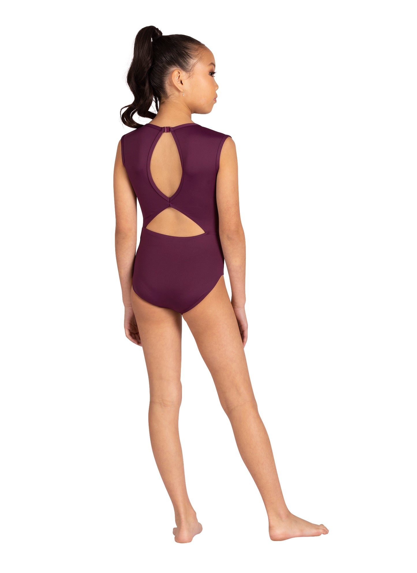 Kids Oakley Square Neck Cap Sleeve Leotard