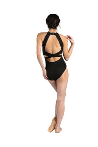 Adult Fallon Ribbed Halter Leotard