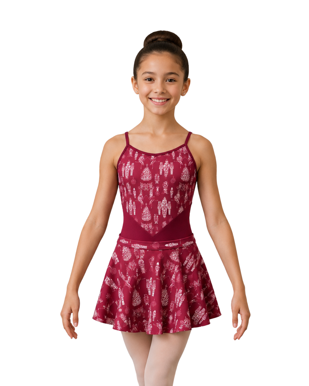 Adult Nutcracker Ballerina Print Pull-On Skirt