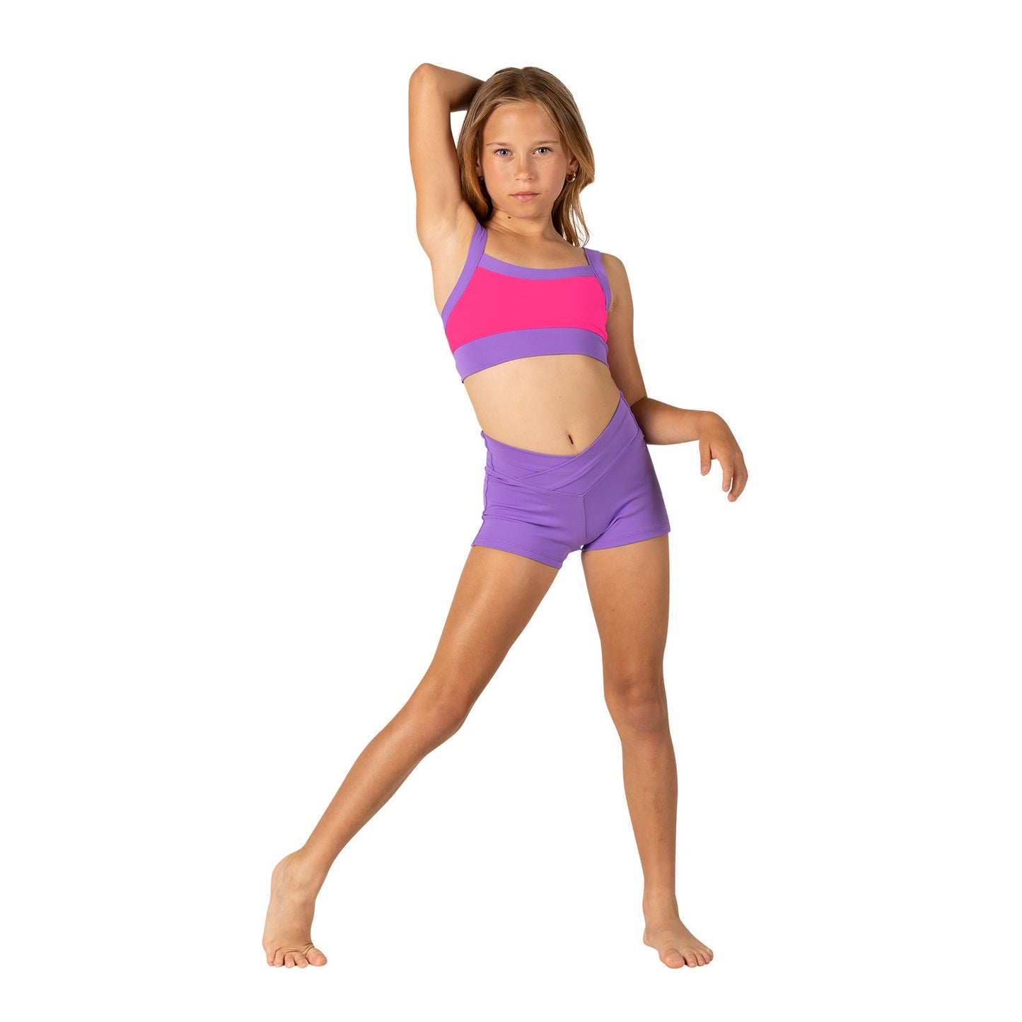 Kids Two-Tone Twist Back Bra Top