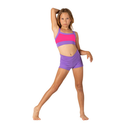 Kids Two-Tone Twist Back Bra Top