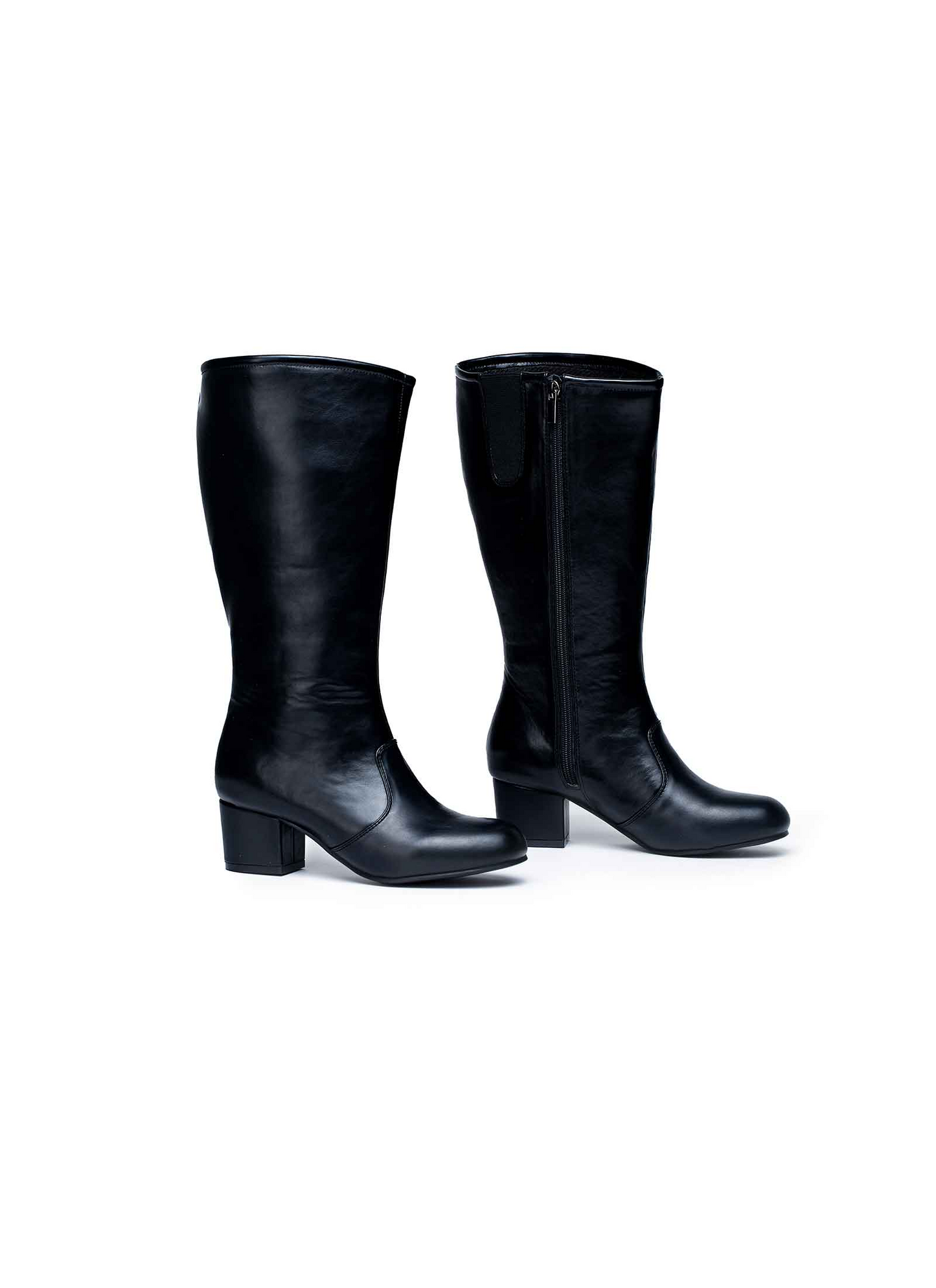 Gotham Dolly Majorette Knee-High Boot - 2" Heel - Black