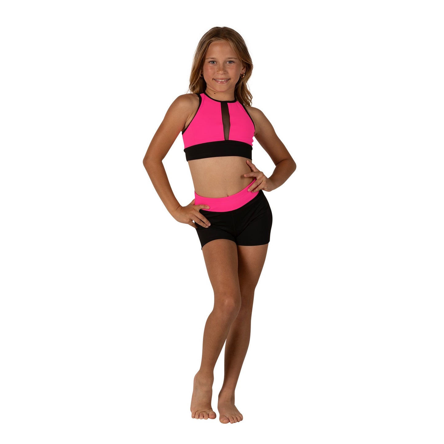 Kids Two-Tone High Waist Short