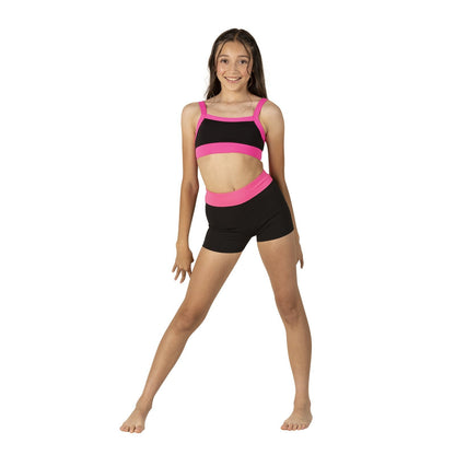 Kids Two-Tone Twist Back Bra Top