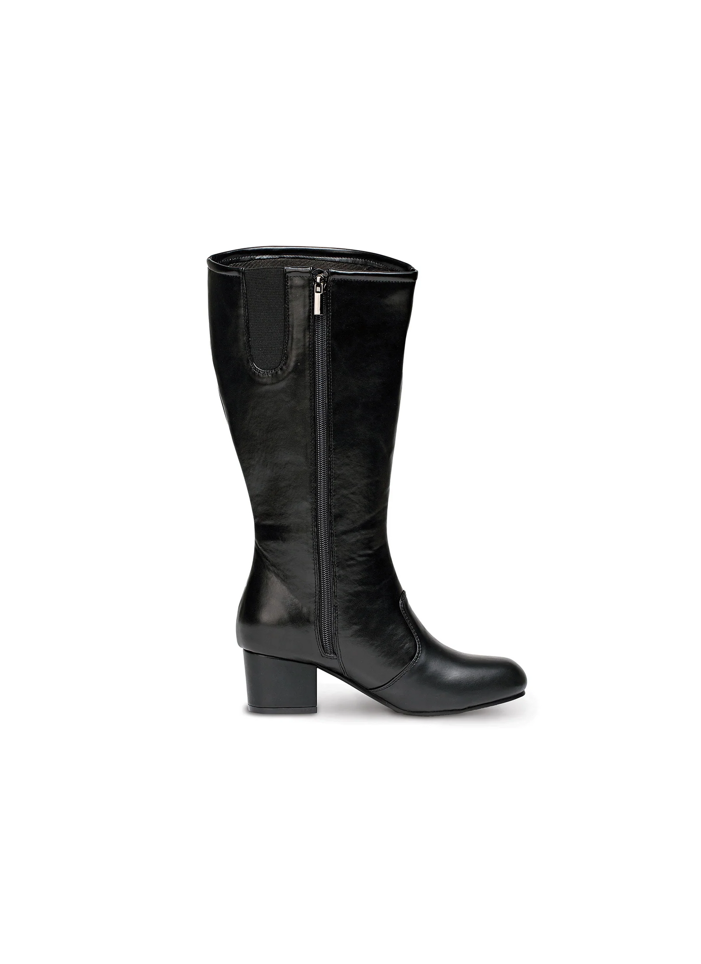 Gotham Dolly Majorette Knee-High Boot - 2" Heel - Black