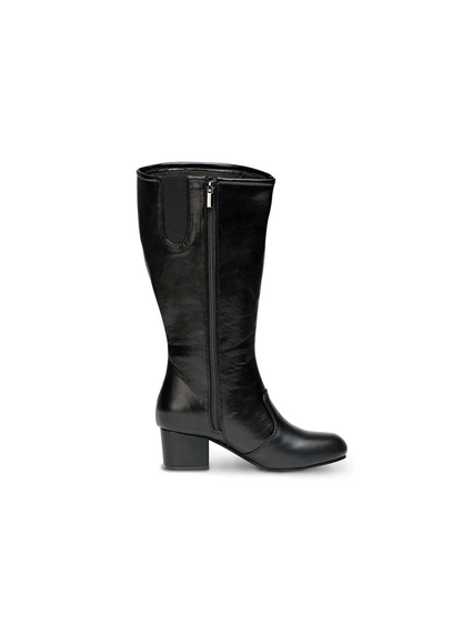 Gotham Dolly Majorette Knee-High Boot - 2" Heel - Black