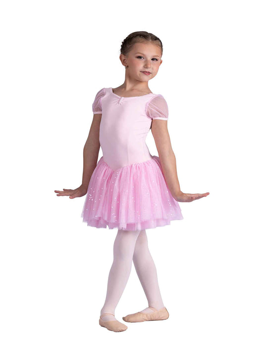 Kids Celestine Cap Sleeve Leotard Dress