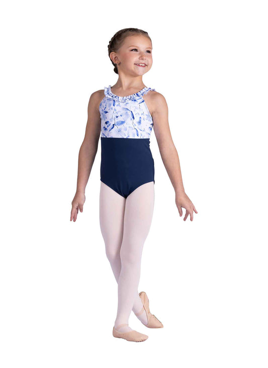 Kids Dahlia Ruffle Print Leotard