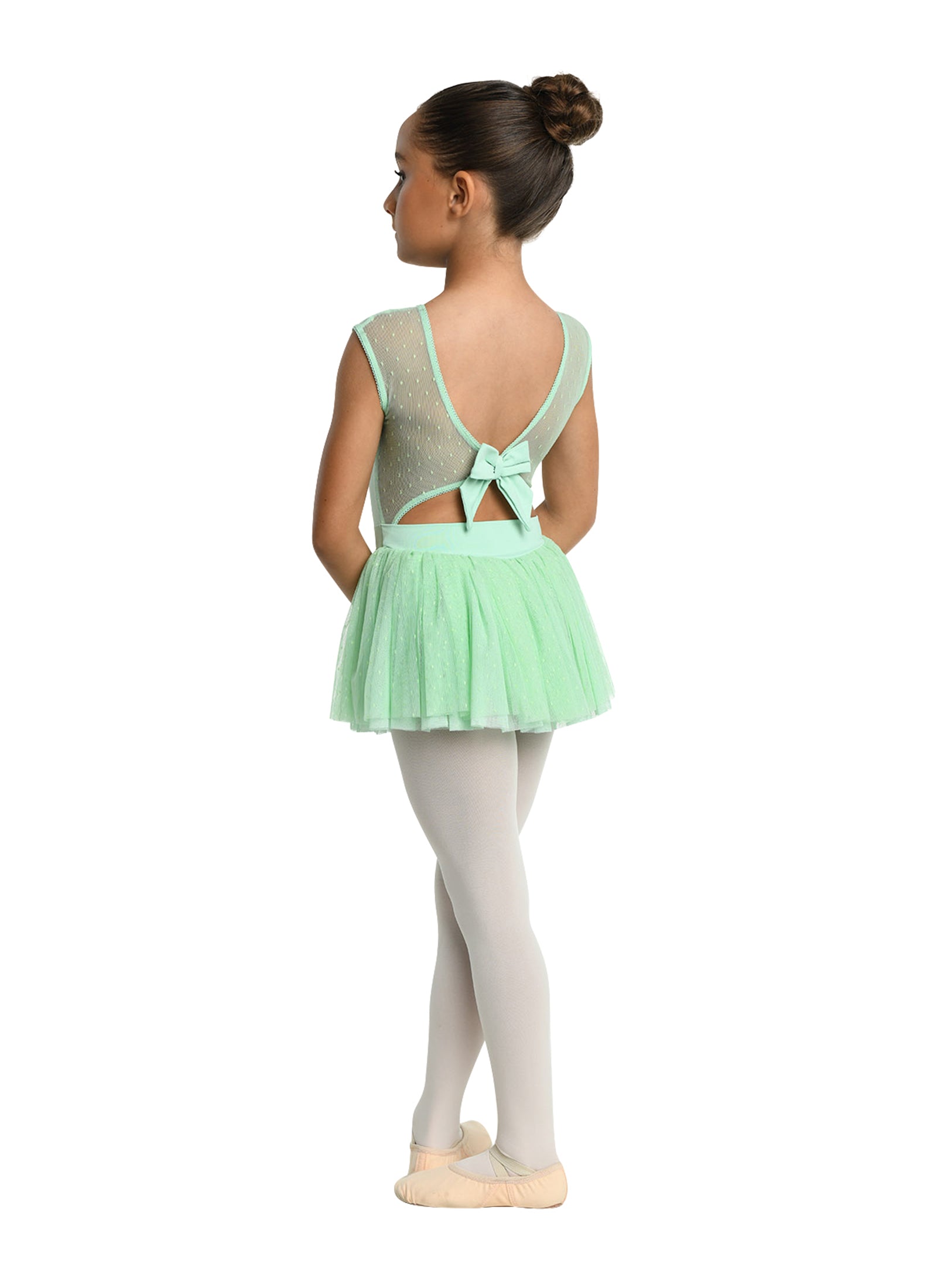 Kids Skye Polka-Dot Mesh Dress | Dance Dress | Danznmotion