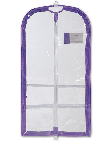 Dance garment bags with outlet pockets