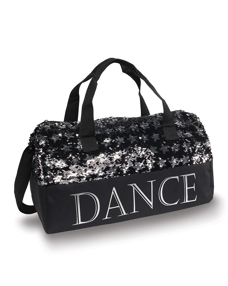Black dance sequin duffel