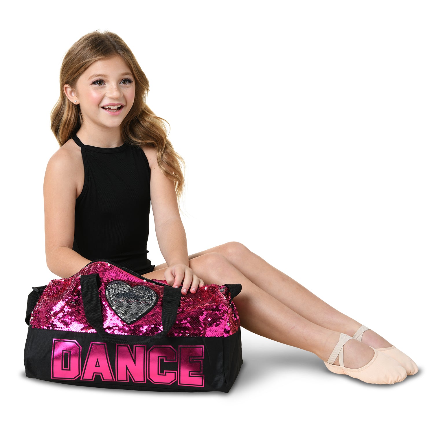 Best Travel Duffel Bag | Dance Sequin Heart Duffel | Danznmotion